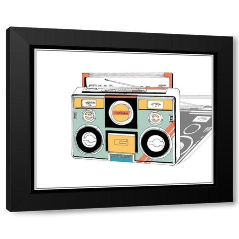 Jamming I Black Modern Wood Framed Art Print with Double Matting by Wang, Melissa