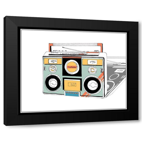 Jamming I Black Modern Wood Framed Art Print by Wang, Melissa