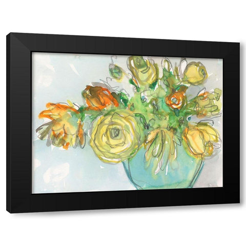 Spring Floral Accent I Black Modern Wood Framed Art Print by Dixon, Samuel