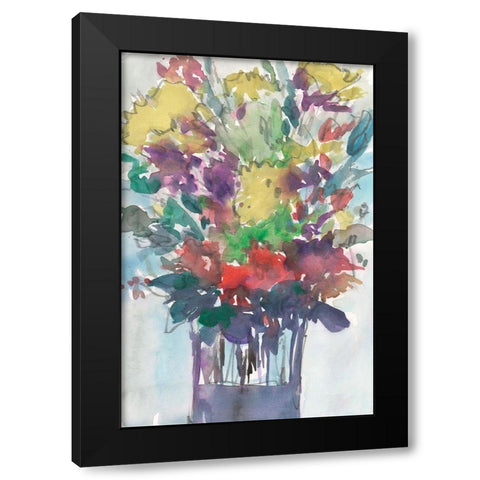 Garden Pieces I Black Modern Wood Framed Art Print by Dixon, Samuel