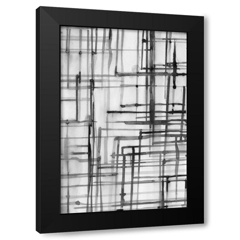 Line Meditation I Black Modern Wood Framed Art Print by Dixon, Samuel