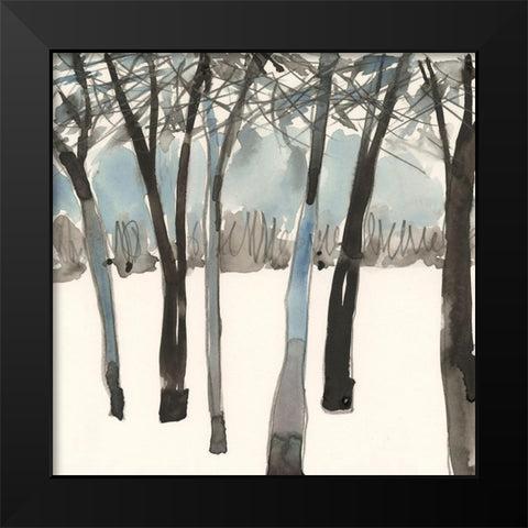 Winter Treeline II Black Modern Wood Framed Art Print by Dixon, Samuel