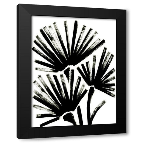 Fan Brush II Black Modern Wood Framed Art Print by Vess, June Erica