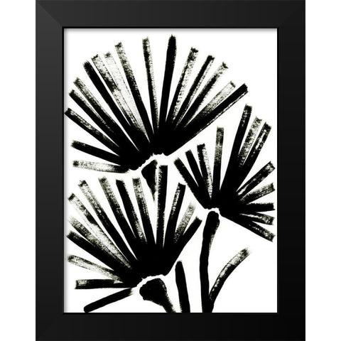 Fan Brush II Black Modern Wood Framed Art Print by Vess, June Erica