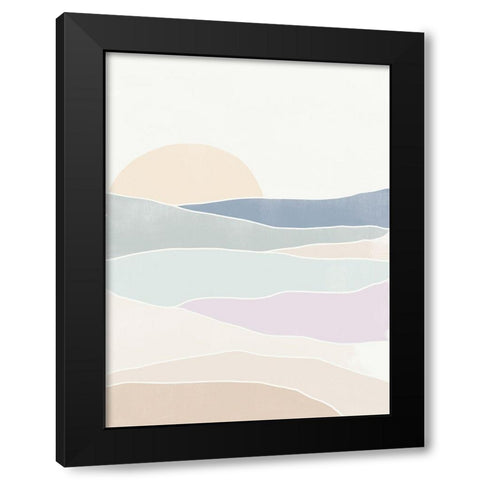Wave Tableau I Black Modern Wood Framed Art Print by Vess, June Erica