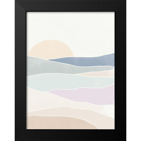 Wave Tableau I Black Modern Wood Framed Art Print by Vess, June Erica