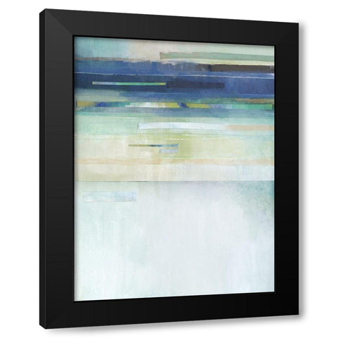 Blue Lapis Waterfall II Black Modern Wood Framed Art Print by Evans, Brittany