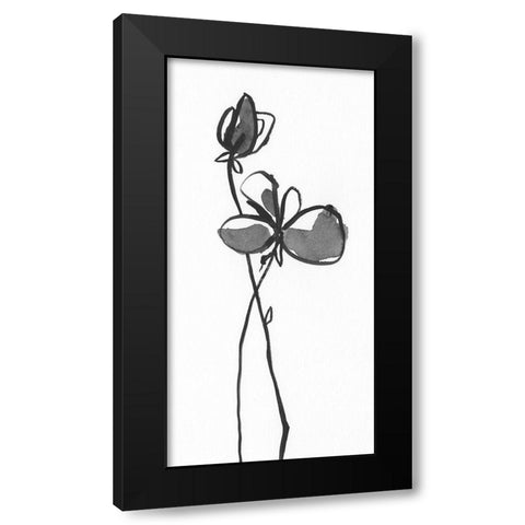 Uncomplicated Stems I Black Modern Wood Framed Art Print with Double Matting by Moore, Regina