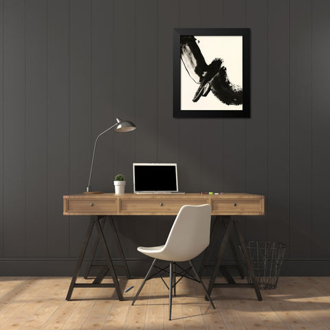 Black Expression I Black Modern Wood Framed Art Print by Moore, Regina