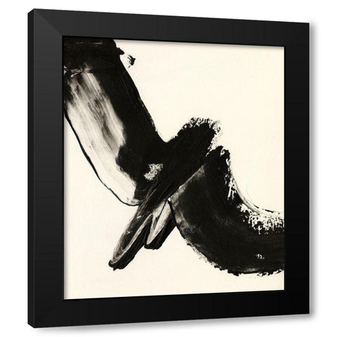 Black Expression I Black Modern Wood Framed Art Print with Double Matting by Moore, Regina
