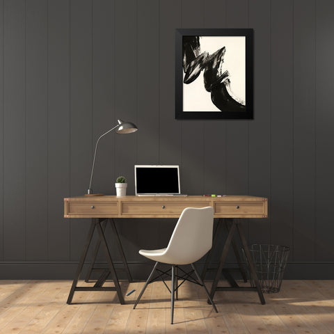 Black Expression II Black Modern Wood Framed Art Print by Moore, Regina