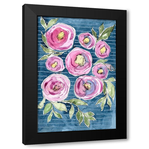 Floral Radiance I Black Modern Wood Framed Art Print by Moore, Regina