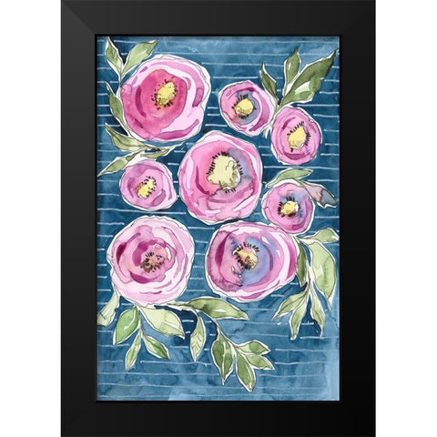 Floral Radiance I Black Modern Wood Framed Art Print by Moore, Regina