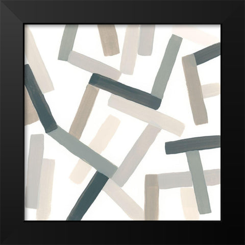Matchstick Jumble I Black Modern Wood Framed Art Print by Vess, June Erica