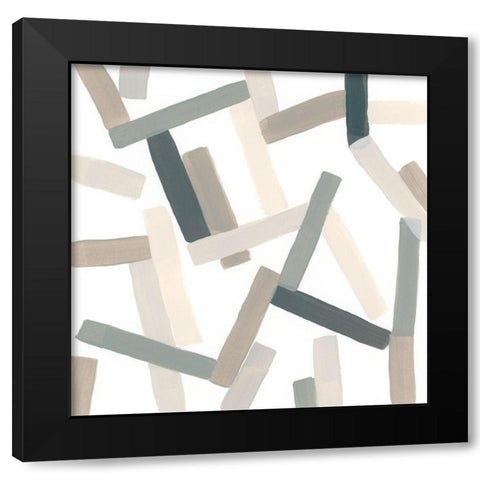 Matchstick Jumble II Black Modern Wood Framed Art Print by Vess, June Erica
