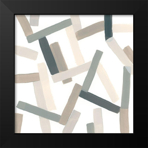Matchstick Jumble II Black Modern Wood Framed Art Print by Vess, June Erica