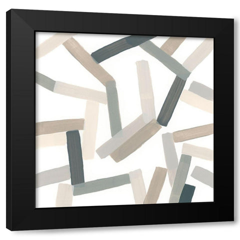 Matchstick Jumble III Black Modern Wood Framed Art Print with Double Matting by Vess, June Erica