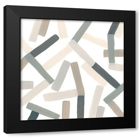 Matchstick Jumble IV Black Modern Wood Framed Art Print with Double Matting by Vess, June Erica