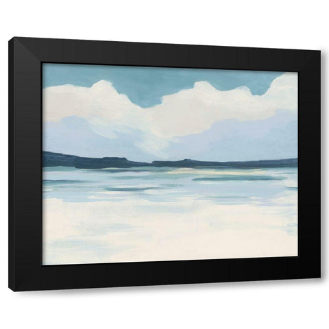 Cream Coastline I Black Modern Wood Framed Art Print with Double Matting by Vess, June Erica
