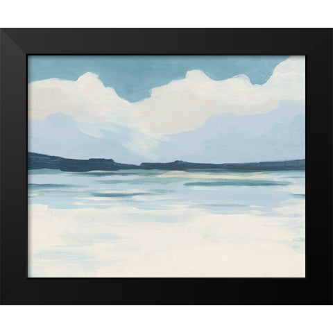 Cream Coastline I Black Modern Wood Framed Art Print by Vess, June Erica