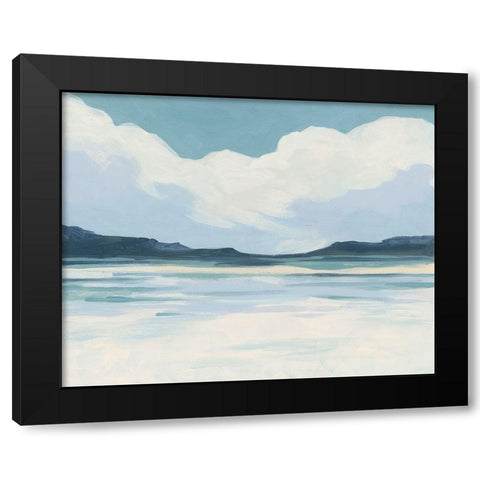 Cream Coastline II Black Modern Wood Framed Art Print with Double Matting by Vess, June Erica