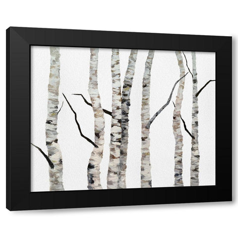 Birch Trees II Black Modern Wood Framed Art Print by Finch, Sheila