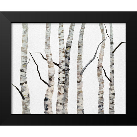 Birch Trees II Black Modern Wood Framed Art Print by Finch, Sheila