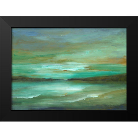 Hidden Cove Black Modern Wood Framed Art Print by Finch, Sheila