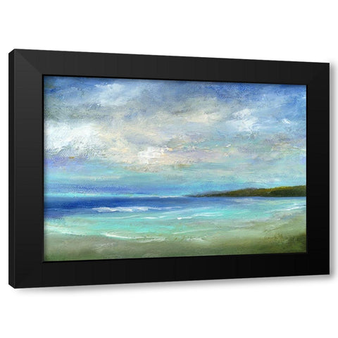 Island Inlet Black Modern Wood Framed Art Print with Double Matting by Finch, Sheila
