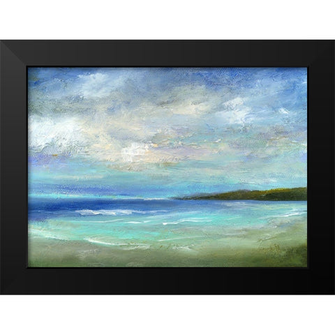 Island Inlet Black Modern Wood Framed Art Print by Finch, Sheila