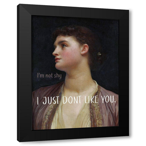 Masterful Snark - Not Shy Black Modern Wood Framed Art Print with Double Matting by Parker, Jennifer Paxton