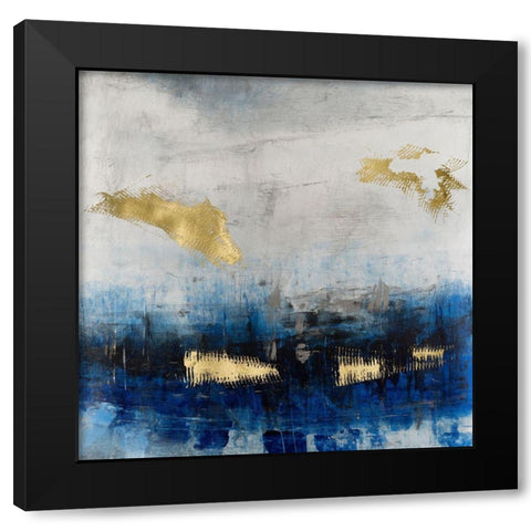 Electric Blue I Black Modern Wood Framed Art Print with Double Matting by OToole, Tim