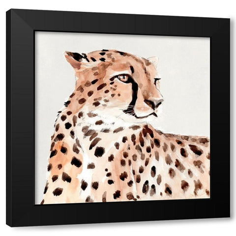 Saharan Cheetah I Black Modern Wood Framed Art Print by Warren, Annie