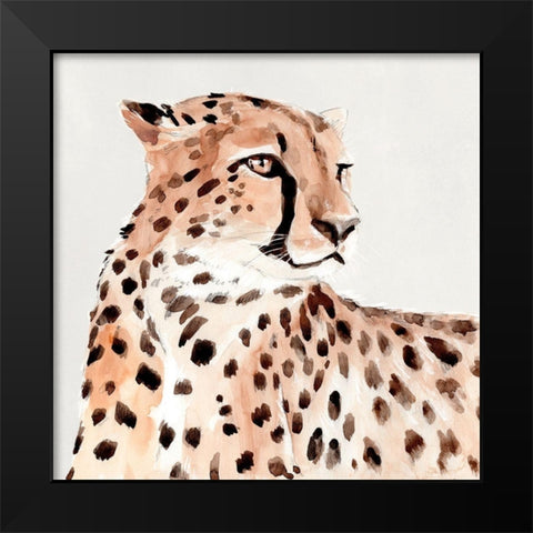 Saharan Cheetah I Black Modern Wood Framed Art Print by Warren, Annie