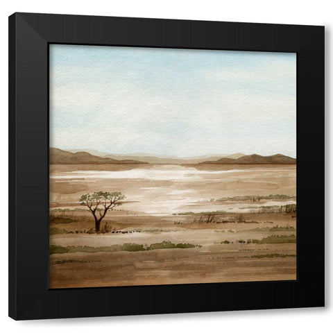 Clear Savannah I Black Modern Wood Framed Art Print with Double Matting by Popp, Grace