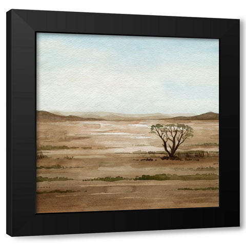 Clear Savannah II Black Modern Wood Framed Art Print with Double Matting by Popp, Grace