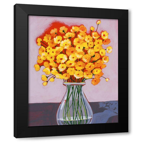 Daisy Bouquet II Black Modern Wood Framed Art Print with Double Matting by Popp, Grace