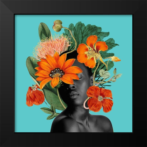 Tangerine Tropics I Black Modern Wood Framed Art Print by Popp, Grace