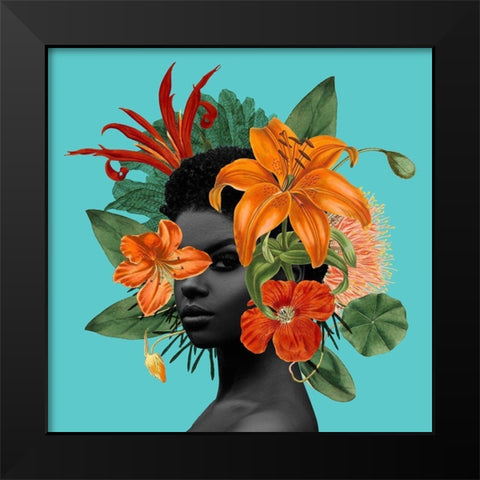 Tangerine Tropics II Black Modern Wood Framed Art Print by Popp, Grace