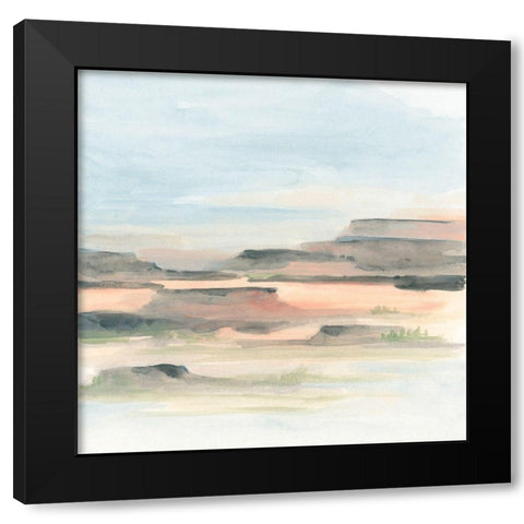 Dusty River Valley I Black Modern Wood Framed Art Print by Vess, June Erica