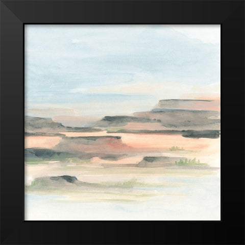 Dusty River Valley I Black Modern Wood Framed Art Print by Vess, June Erica