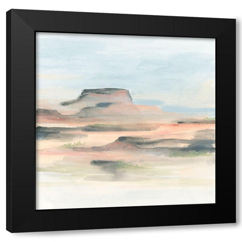 Dusty River Valley II Black Modern Wood Framed Art Print by Vess, June Erica