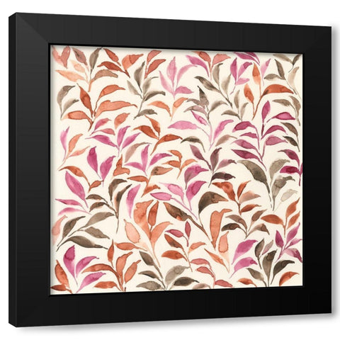 Autumn Fronds I Black Modern Wood Framed Art Print with Double Matting by Moore, Regina