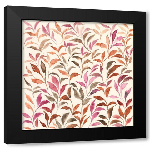 Autumn Fronds II Black Modern Wood Framed Art Print by Moore, Regina