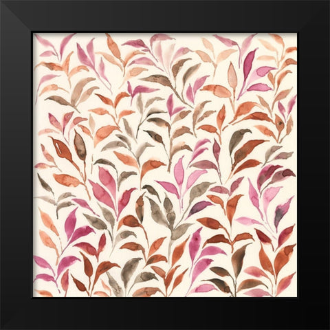 Autumn Fronds II Black Modern Wood Framed Art Print by Moore, Regina