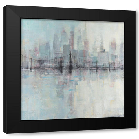 Pastel Cityscape I Black Modern Wood Framed Art Print with Double Matting by OToole, Tim