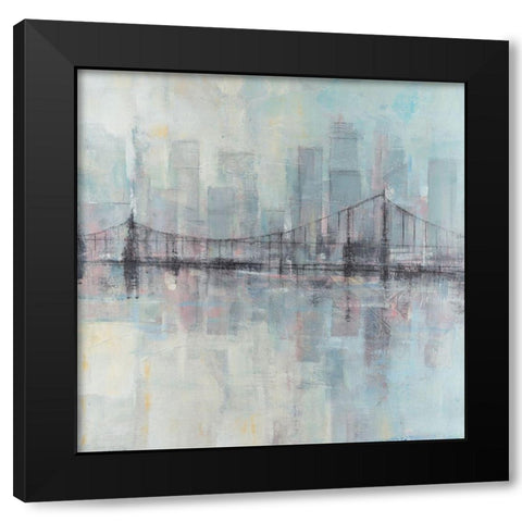 Pastel Cityscape II Black Modern Wood Framed Art Print with Double Matting by OToole, Tim