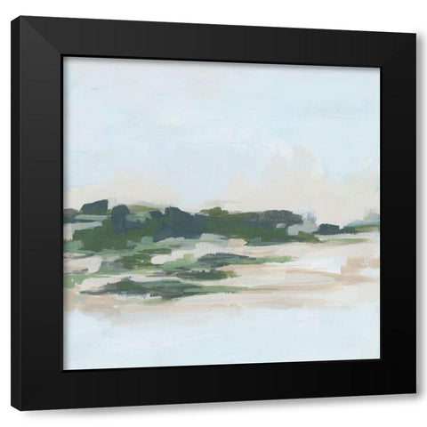 Green Stone Shoals I Black Modern Wood Framed Art Print by Vess, June Erica