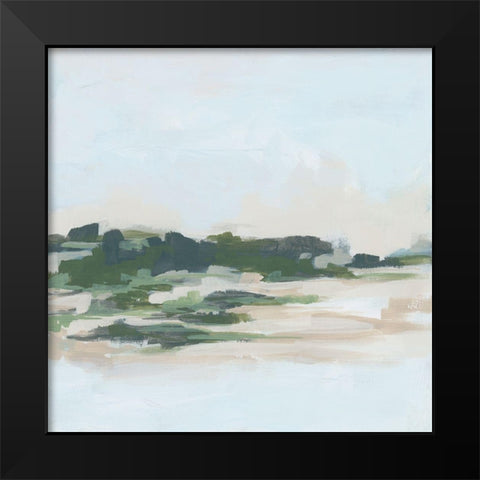 Green Stone Shoals I Black Modern Wood Framed Art Print by Vess, June Erica