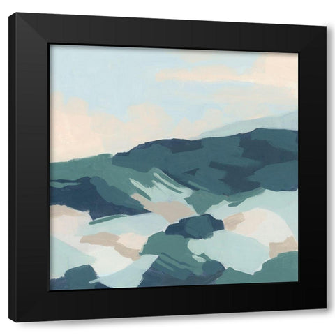 Sea Glass Valley II Black Modern Wood Framed Art Print with Double Matting by Vess, June Erica